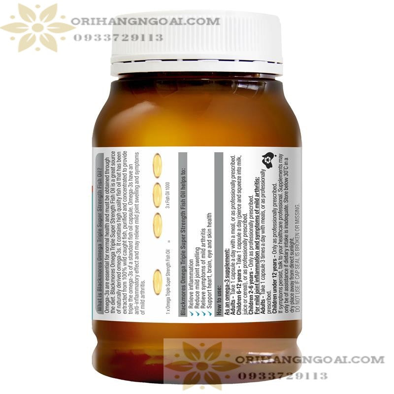 D u Ca Blackmores Omega Triple Concentration 150 Vien C a Uc M u M i orihangngoai
