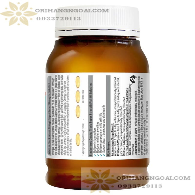 Dầu Cá Blackmores Omega Triple Concentration 150 Viên Của Úc Mẫu Mới
