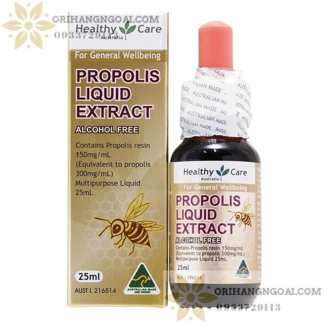 Kẹo ong Healthy Care Propolis Liquid Extract của Úc 25ml