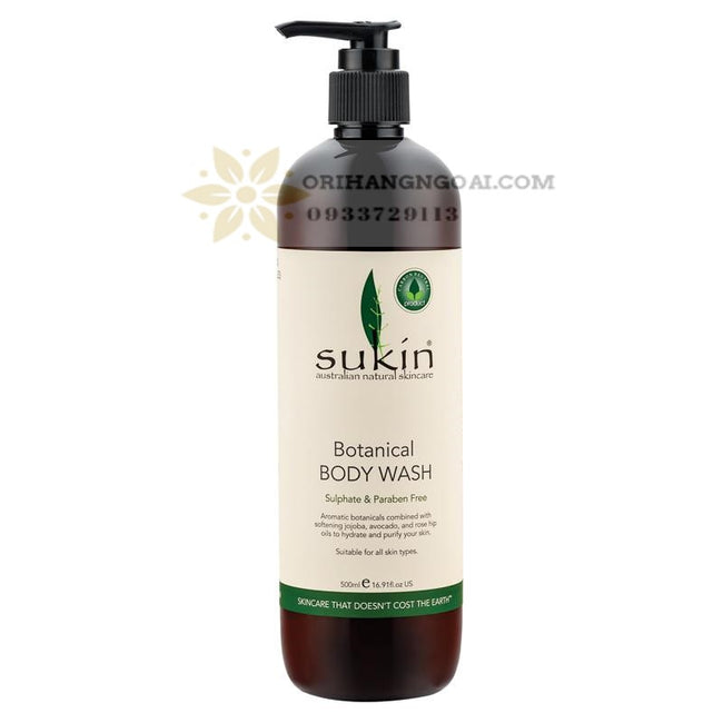 SỮA TẮM THẢO DƯỢC CHANH VÀ DỪA SUKIN BOTANICAL BODY WASH LIME & COCONUT 500ML