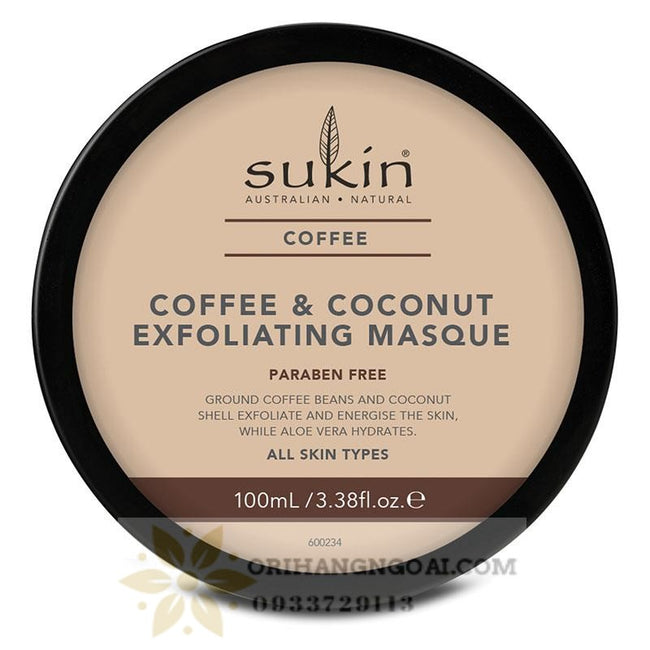 Mặt Nạ Tẩy Tế Bào Chết Cà Phê & Dừa Sukin Coffee & Coconut Exfoliating Masque 100ml