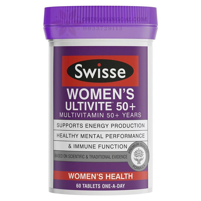 Viên Uống Vitamin Tổng Hợp Cho Phụ Nữ Trên 50 Tuổi - Swisse Womens Ultivite 50+ 60 viên